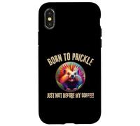 Porc-épic Born to Prickle Just Not Before My Coffee Wild Fun Coque pour iPhone X/XS