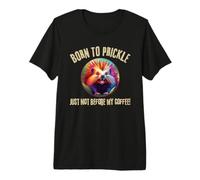 Porc-épic Born to Prickle Just Not Before My Coffee Wild Fun T-Shirt Haut de Gamme