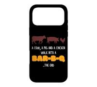 Porc, Poulet, Vache, Promenade dans Un Bar B Q Funny BBQ Meat Lover Coque pour iPhone 17 Pro Max