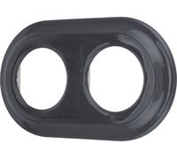 Porcelaine Cadre rétro double I PR1 gris foncé