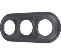 Porcelaine Cadre rétro triple I PR1 gris foncé