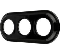 Porcelaine Cadre rétro triple I PR1 noir