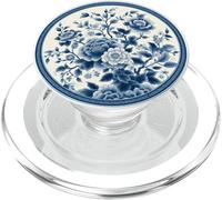 Porcelaine chinoise bleue et blanche florale PopSockets PopGrip pour MagSafe