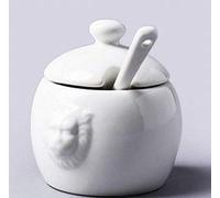 Porcelaine Pot De Moutarde Avec Une Cuillère - Lave-Vaisselle!