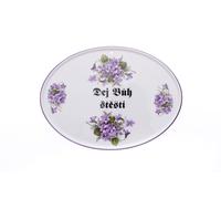 Porcelaine tchèque, a.s., Dubí Divine bénédiction, 24,5 x 18 cm, violettes, porcelaine tchèque