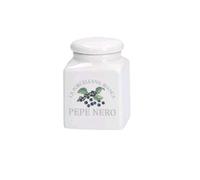 PORCELLANA Conserva Pot à Poivre Noir recouvert de Nylon/A 15,2 ML