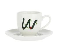PORCELLANA Solotua Tasse à café avec Soucoupe Lettre W 7,6 ML dans Une boîte Cadeau