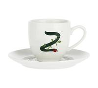 PORCELLANA Solotua Tasse à café avec Soucoupe Lettre Z 7,6 ML dans Une boîte Cadeau