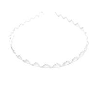 Porceosy Bandeau élégant en métal pour femme - Bandeau en métal - Géométrie - Forme de vague - Antidérapant - Élastique - Accessoires pour cheveux - Argent 1