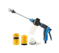 Porceosy Lot de 15 raccords de tuyau de nettoyeur haute pression avec baguette en acier inoxydable et bouteille en mousse - Buse de tuyau d'arrosage universelle pour lavage de voiture, terrasse, allée