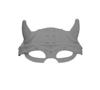 Porceosy Masque de chat viking imprimé en 3D, accessoire de photo amusant pour animal de compagnie, accessoire de cosplay pour réseaux sociaux, fêtes et Shoo créatif, gris, 12 cm