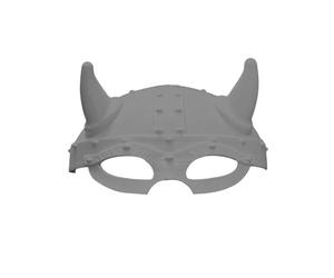 Porceosy Masque de chat viking imprimé en 3D, accessoire de photo amusant pour animal de compagnie, accessoire de cosplay pour réseaux sociaux, fêtes et Shoo créatif, gris, 12 cm