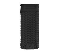 Porceosy Matelas de couchage gonflable ultra léger avec pompe à pied intégrée, imperméable et compact pour camping, extérieur, randonnée et plage, noir