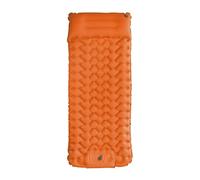 Porceosy Matelas de couchage gonflable ultra léger avec pompe à pied intégrée, imperméable et compact, matelas gonflable de camping pour l'extérieur, la randonnée et la plage, orange