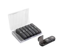Porceosy Pilulier de 7 jours sans BPA de grande capacité de stockage hebdomadaire pour médicaments avec 3 compartiments par jour, en plastique de qualité alimentaire, anti-poussière et portable, noir