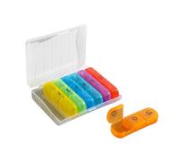Porceosy Pilulier de 7 jours sans BPA de grande capacité de stockage hebdomadaire pour médicaments avec 3 compartiments par jour, en plastique de qualité alimentaire, résistant à la poussière