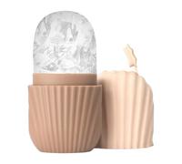 Porceosy Rouleau à glace pour le visage et les yeux - Moule à glaçons avec couvercle antidérapant - Rétrécissement des pores - Réutilisable - Pour les poches des yeux, le visage et raffermissant la