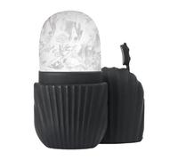 Porceosy Rouleau à glace pour le visage et les yeux - Moule à glaçons avec couvercle antidérapant - Rétrécissement des pores - Réutilisable - Pour les poches des yeux, le visage et le rajeunissement