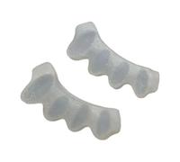 Porceosy SEBS Lot de 2 séparateurs d'orteils en gel souple pour le chevauchement des orteils, outil d'alignement des pieds confortable à porter au quotidien pour soulager l'oignon, blanc 2