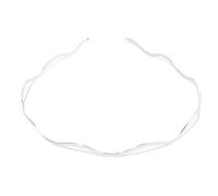 Porceosy Serre-tête en métal élégant pour femme - Bandeau en métal - Géométrie - Forme ondulée - Antidérapant - Élastique - Accessoires pour cheveux - Argent
