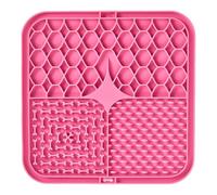 Porceosy Tapis à lécher en silicone avec ventouse, alimentation lente, outil de léchage pour soulager l'anxiété pour chiens et chats, qualité alimentaire pour beurre d'arachide, rose, taille S