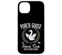Porch Goose Social Club Funny Silly Animal pour Femmes, Hommes et Enfants Coque pour iPhone 14 Plus