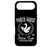 Porch Goose Social Club Funny Silly Animal pour Femmes, Hommes et Enfants Coque pour iPhone Air