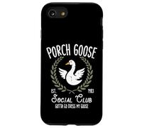 Porch Goose Social Club Funny Silly Animal pour Femmes, Hommes et Enfants Coque pour iPhone SE (2020) / 7/8