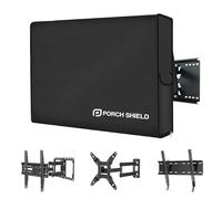 Porch Shield Housse de protection complète pour TV d'extérieur de 40 à 43" - Protection complète contre les intempéries pour TV LCD, LED, compatible avec supports muraux et supports (noir)