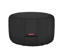 Porch Shield Housse de protection ronde robuste 600D, imperméable et résistante à la décoloration, pour brasero, noir, 101,6 cm