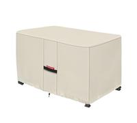 Porch Shield Patio Fire Pit Cover - Housse de protection pour table de feu rectangulaire d'extérieur imperméable 600D - 100 x 61 cm, beige