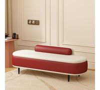 Porche couloir multifonctions, bancs d'armoire de salon modernes avec rembourré, banc de rangement pour magasin de vêtements, entrée, canapé, salon, chambre à coucher (rouge beige, 60 cm)