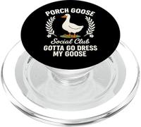 Porche Goose Social Club Funny Farm Bird Animal Lover Design PopSockets PopGrip pour MagSafe