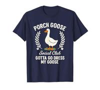 Porche Goose Social Club Funny Farm Bird Animal Lover Design T-Shirt