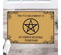 Porche Intérieur Cet Établissement Est Reconnu comme Territoire Neutre Paillasson Exterieur Antidérapant Absorbant Paillasson Anti-Salissures Tapis De Porte pour Maison Entrée Balcon 40 X 60Cm
