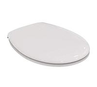 Porcher Abattant WC Simple E131601 Charnières plastique Blanc Résistant Thermodur Fixation par le dessous incluses Modèle authentique