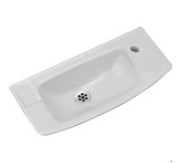Porcher Lave-mains Ulysse NF 1 trou sans trop plein 50 x 23,5 cm blanc