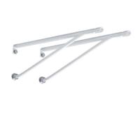 Porcher Sachet de 2 consoles pour lavabos collectifs et vis de fixation longueur 25cm blanc Réf D5706AC