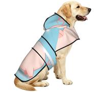Porcinet avec un halo autour de la tête imperméable pour chiens de petite, moyenne et grande taille avec bandes réfléchissantes et sangle ventrale réglable