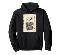 Porcinet Samouraï Art Japonais Sumi-e Kawaii Drôle Sweat à Capuche