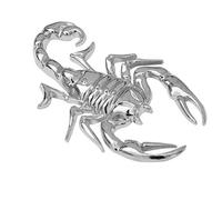 Porfeet Autocollant De Voiture, 1 Pc 3D Drôle Cool Métal Placage Scorpion Voiture Corps Décor Décalcomanie Badge Autocollant Autocollant Argent