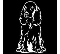 Porfeet Autocollant De Voiture, Cocker Spaniel Dog Body Window Sticker Pet Decal Styling Truck Decoration Blanc