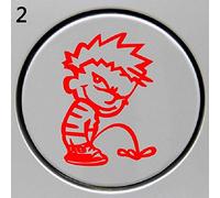 Porfeet Autocollant De Voiture, Imperméable Drôle Vilain Garçon Pipi Voiture Pare-Brise Arrière Porte Réservoir Couvercle Autocollant Décalcomanie Rouge Taille Unique