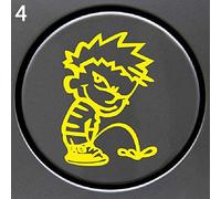 Porfeet Autocollant De Voiture, Imperméable Drôle Vilain Garçon Pipi Voiture Pare-Brise Arrière Porte Réservoir Couvercle Autocollant Décalcomanie Jaune Taille Unique