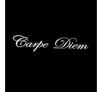 Porfeet Autocollant De Voiture, Lettre De Mode Imprimée Carpe Diem Autocollant Réfléchissant De Décalque De Véhicule étanche Blanc 58CM