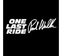 Porfeet Autocollant De Voiture, Paul Walker One Last Ride Lettres Réfléchissant Voiture Véhicule Décalcomanies Autocollant Décor Blanc
