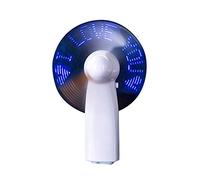 Porfeet Mini Ventilateur, LED Lumière Romantique Amour Portable Mini Ventilateur De Poche Ventilateur Souffleur Refroidisseur D'été Bleu
