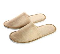 Porfeet Pantoufles Jetables, Pantoufles De Voyage D'hôtel De Spa Plat épaissies Jetables Portatives Jaune Taille Unique