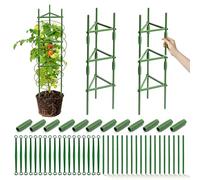 PORFOYO 2 Pièce Cages À Tomates, Cage À Tomates Support, Tuteur pour Tomates avec Hauteur Réglable De 120 Cm, Tuteurs pour Plantes, Tuteur Plante Interieur pour Légumes, Fleurs, Fruits, Vigne, Vert