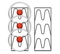 PORFOYO 2 Pièces Support pour Couvercle de Casserole, Support de Côtes en Acier Inoxydable Réglable Supports de Côtes de Rechange Organisateur de Stockage pour Couvercles de Casseroles